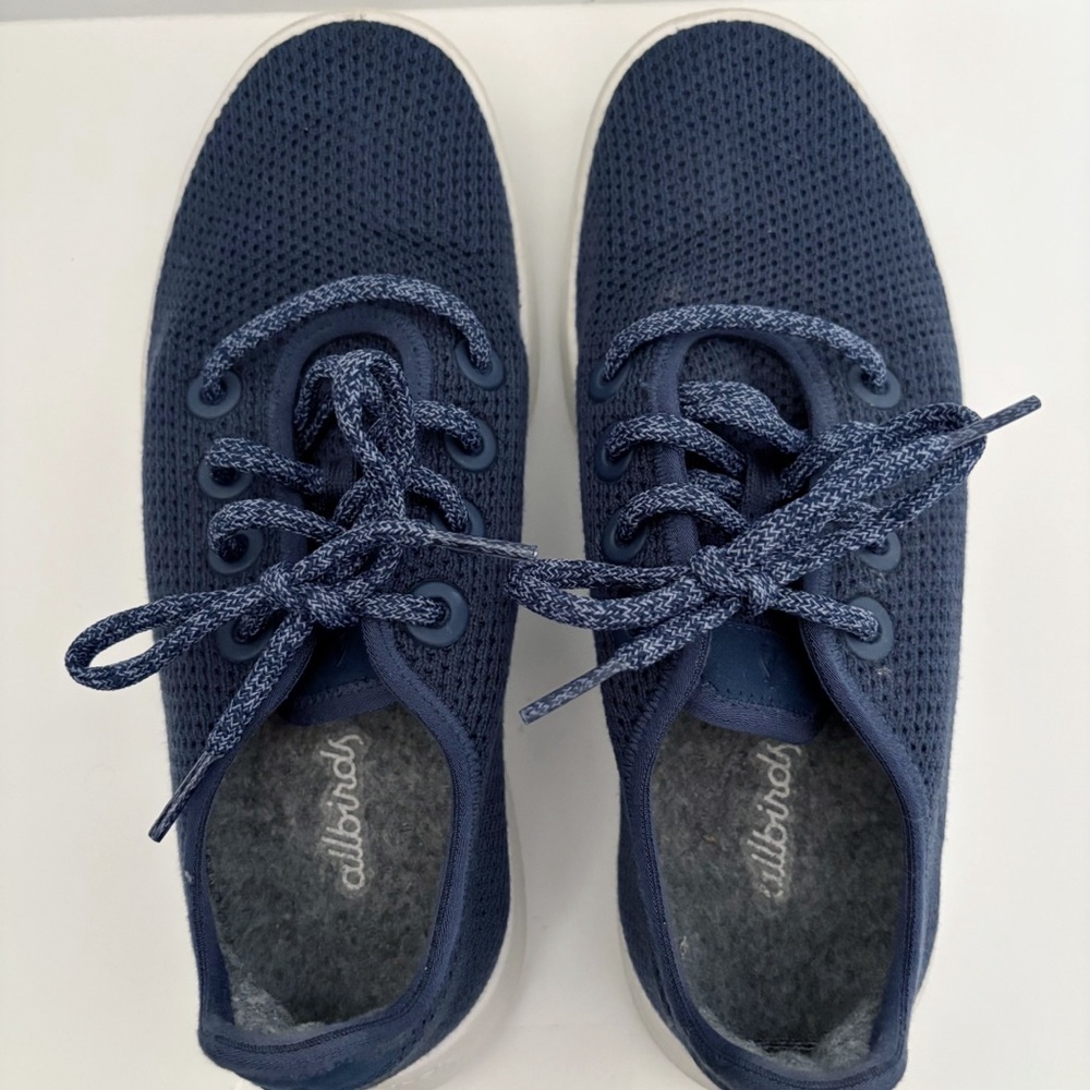 Allbirds Kauri Marine Blue Tree Runners Sneakers Women's Sz 7 - Picture 3 of 9